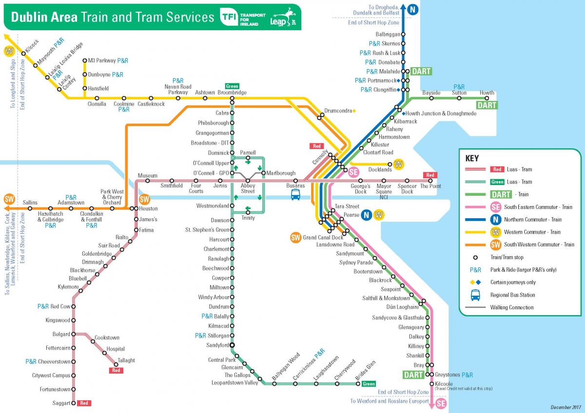 metro Dublin kaart
