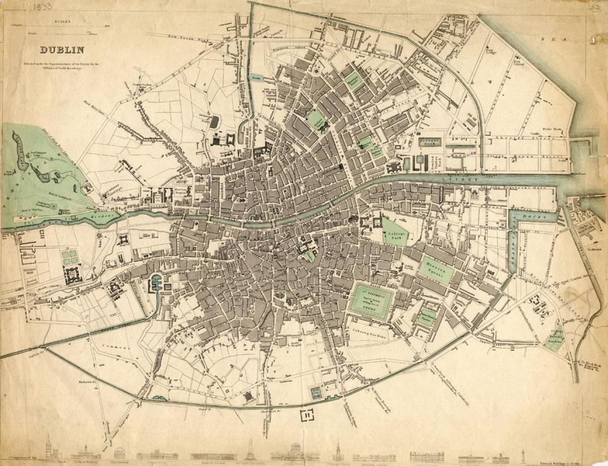 kaart Dublin 1916