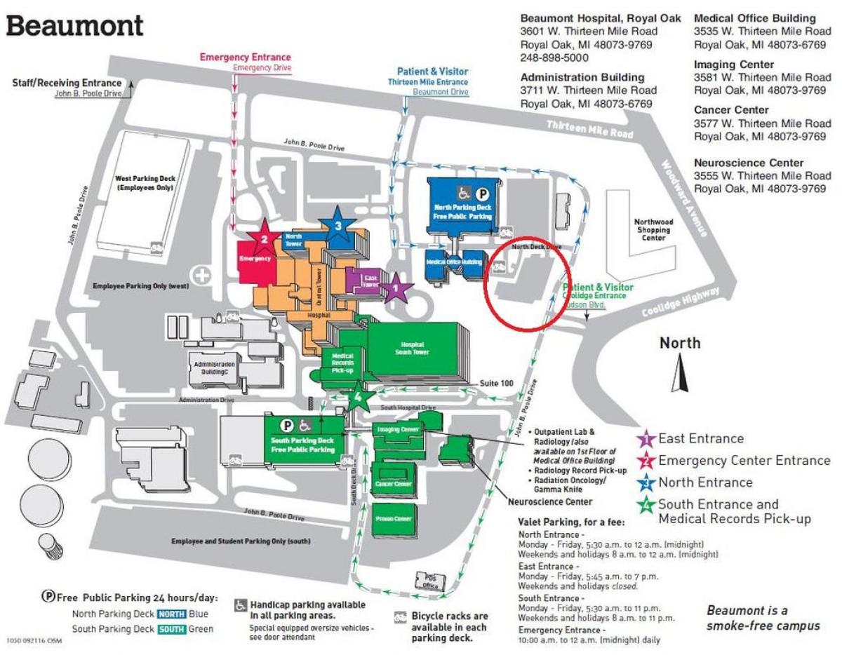 kaart Beaumont haigla