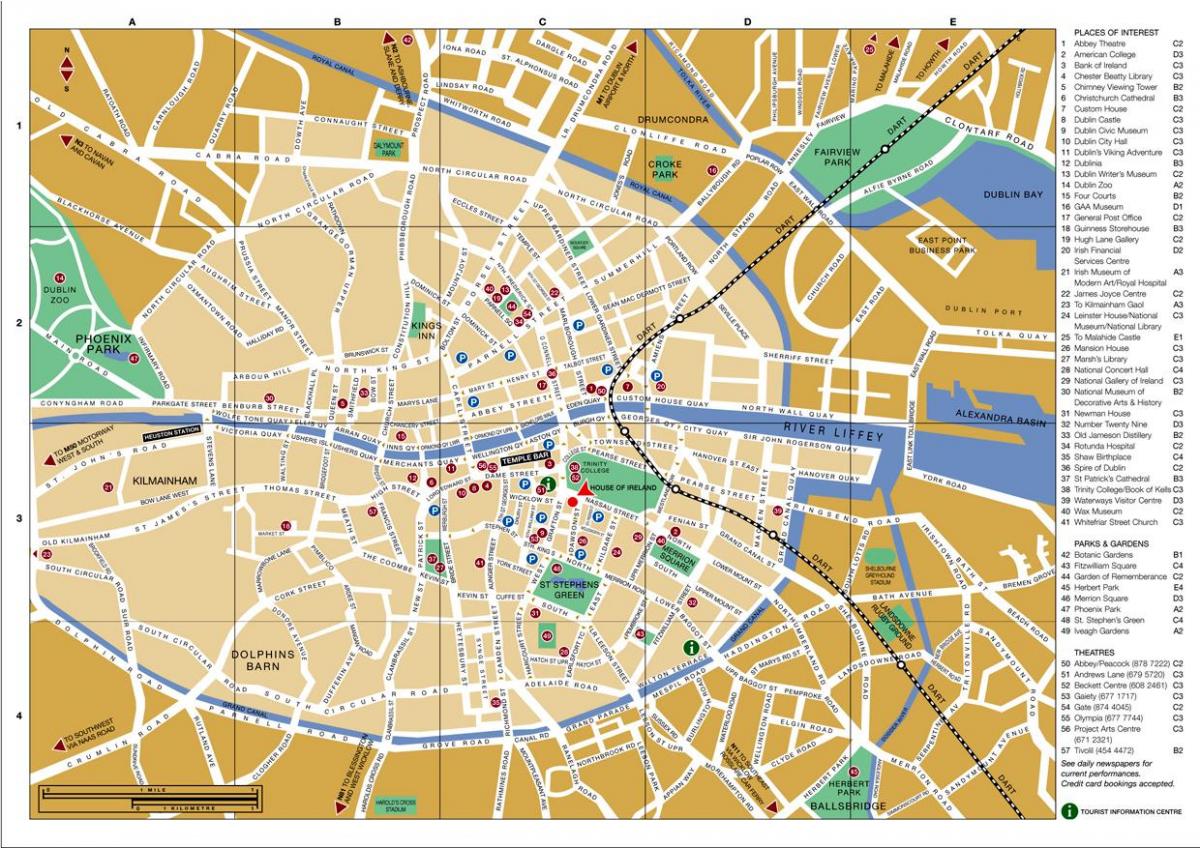 kaart Dublin kesklinn