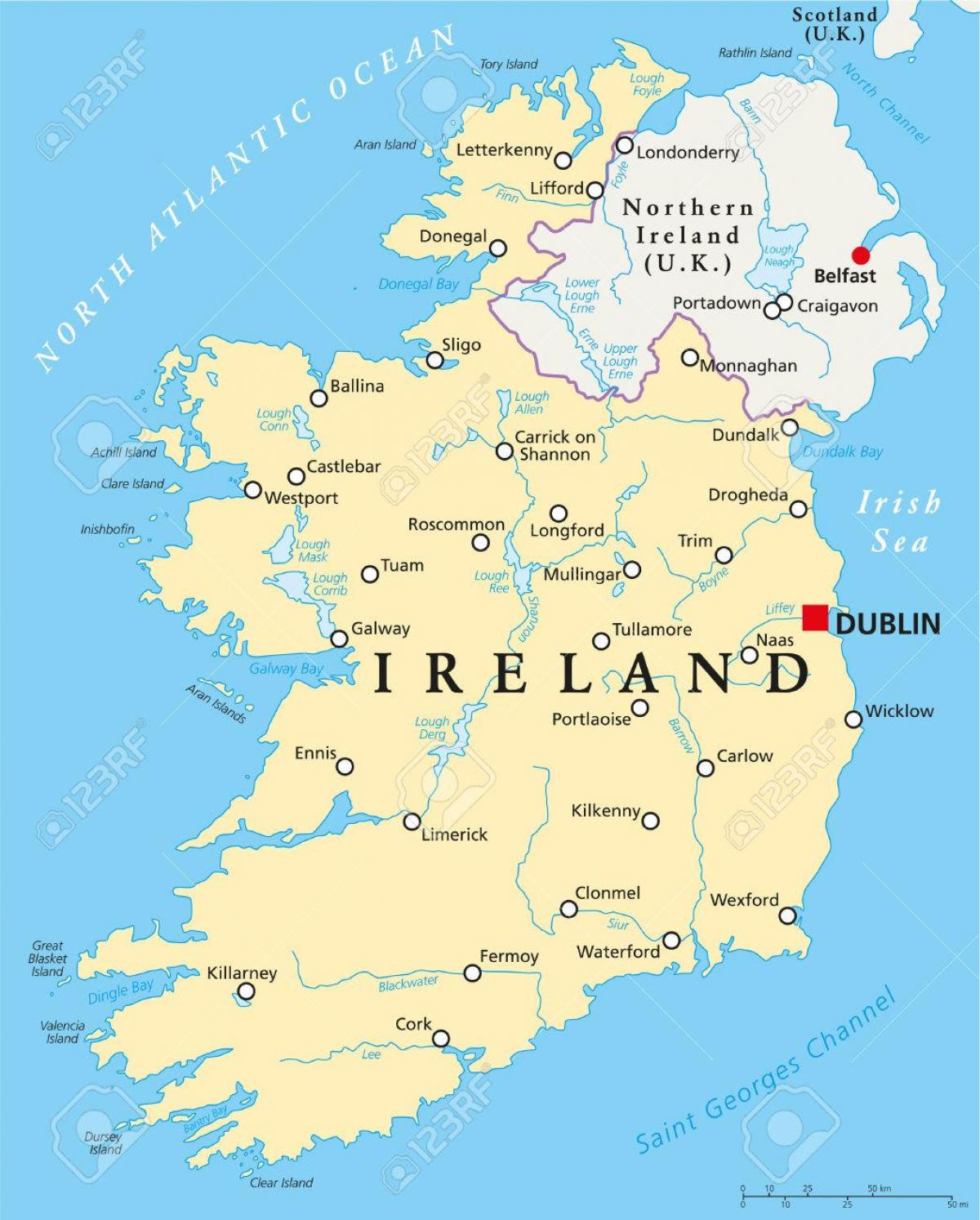 Dublin iirimaa kaart