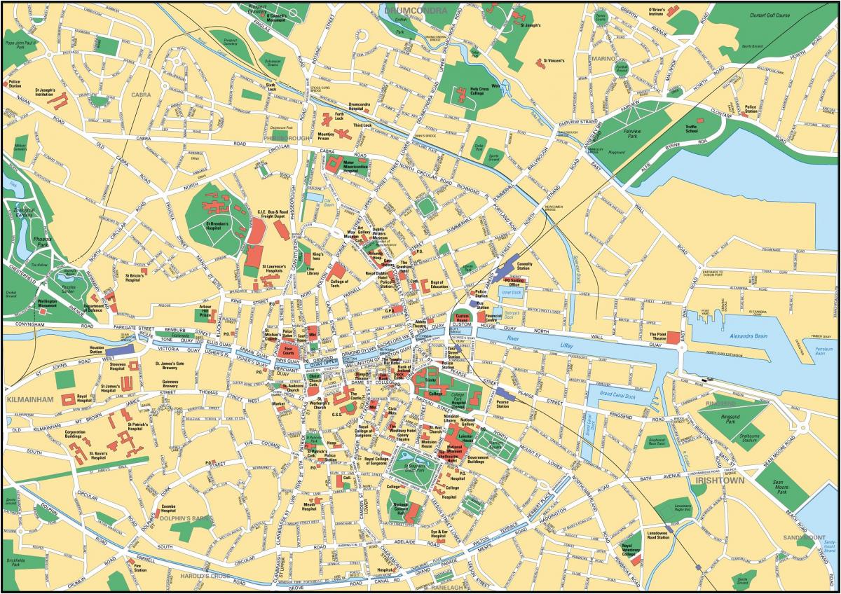 kaart Dublin city