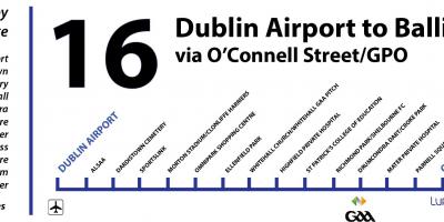 Bussiga 16 Dublin kaart