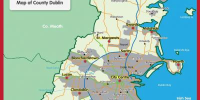 Kaart Dublin county