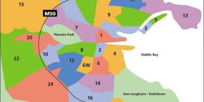Kaart Dublin valdkonnad